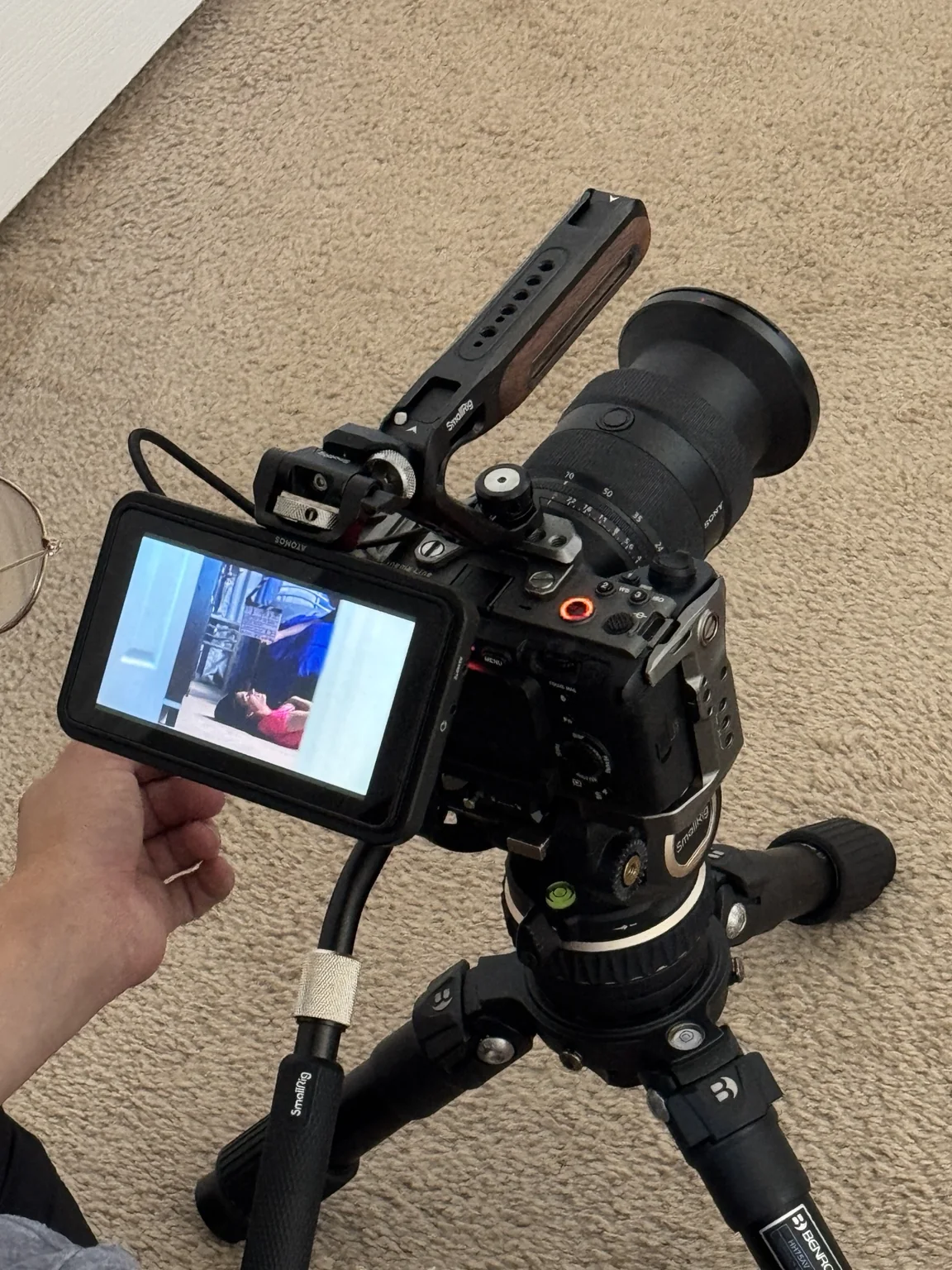 Camera setup behind the scenes