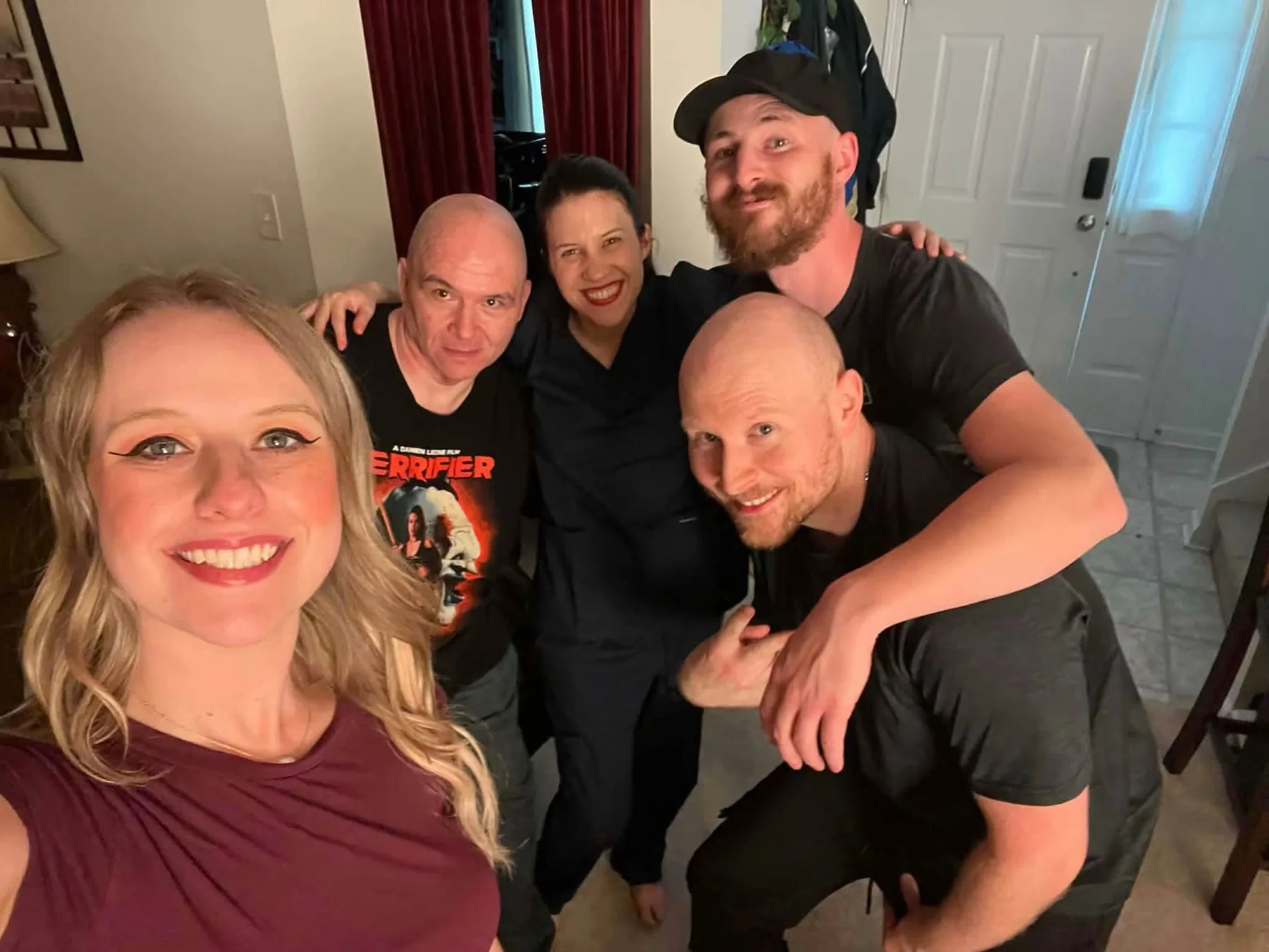 Cast and crew candid photo